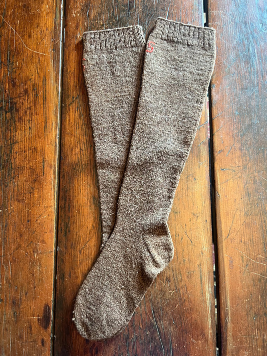 Amish Wool Socks with Initials A.S.