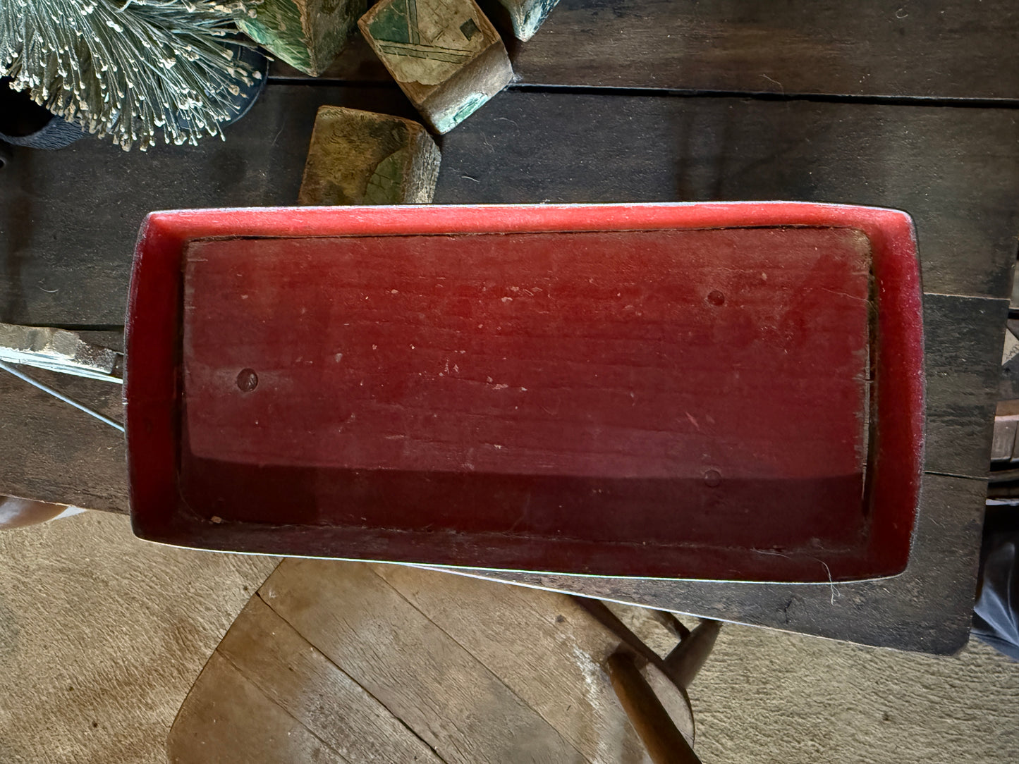 Late 1800s Antique Dog Pull Toy with Wagon & Blocks
