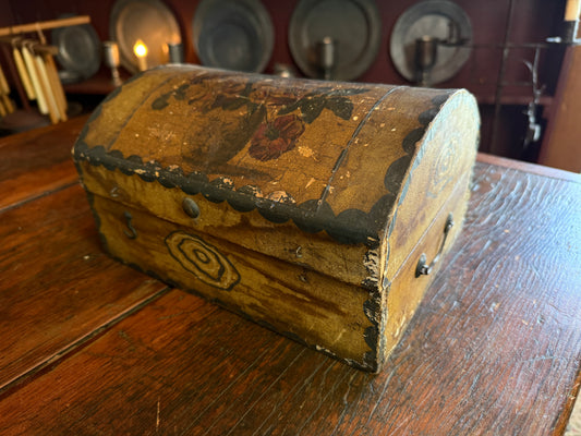 Mid-1800s Small Dome Top Document Box