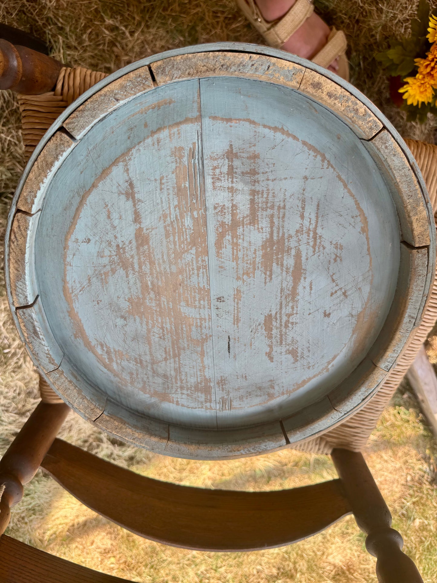 Large Shaker Pantry Box in Original Blue Paint