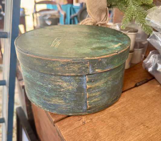 Early Pantry Box in Original Green Paint