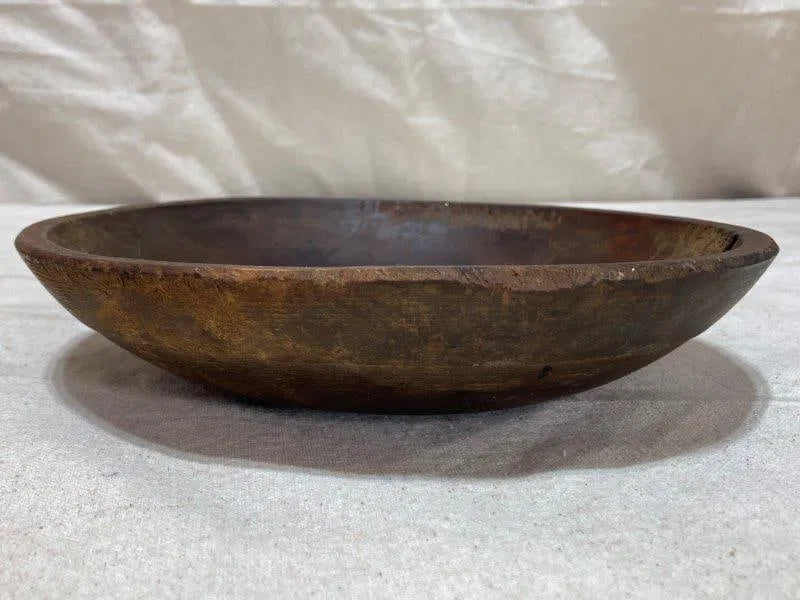 Small Wooden Bowl with Turned Rim