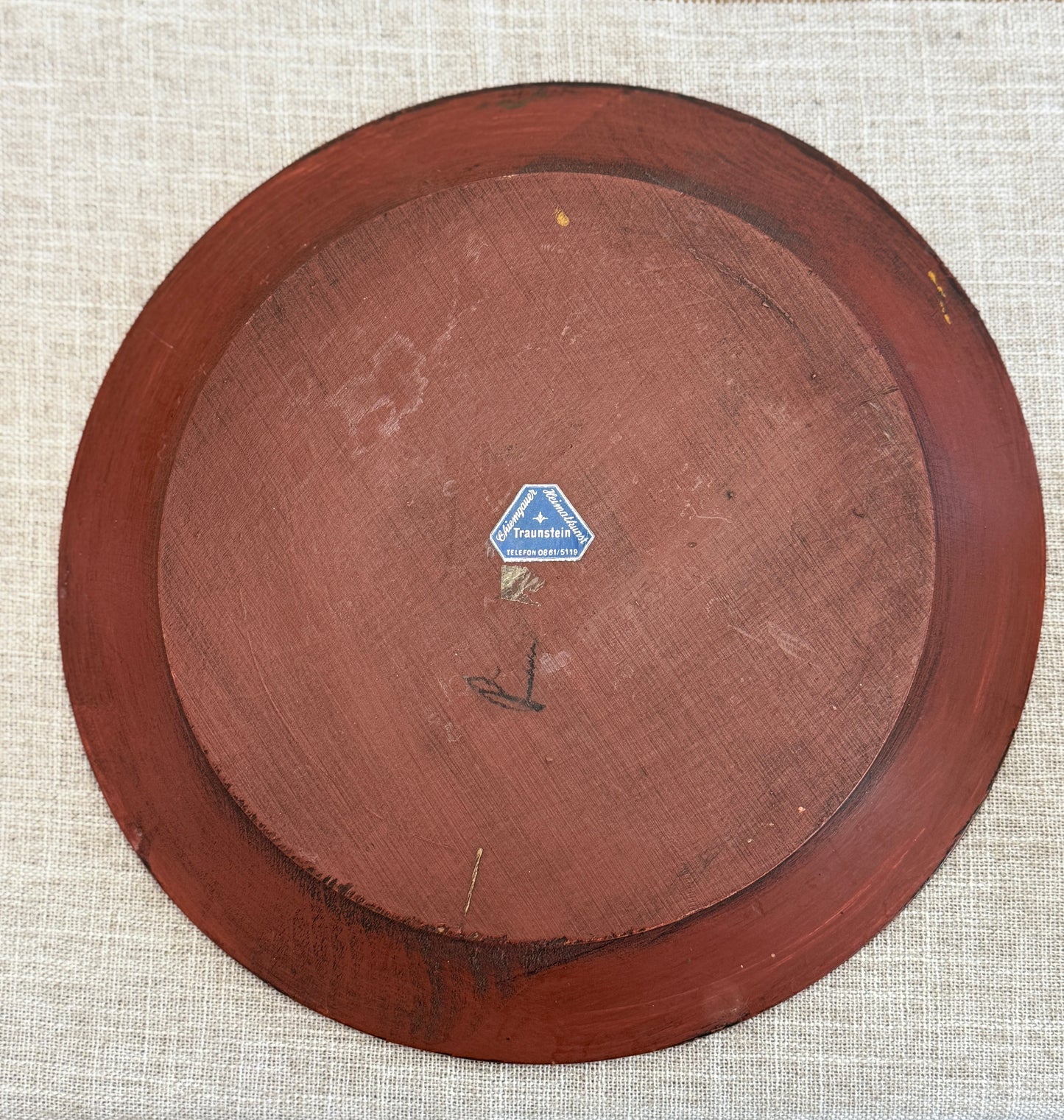 German Hand-Painted Folk Art Plate