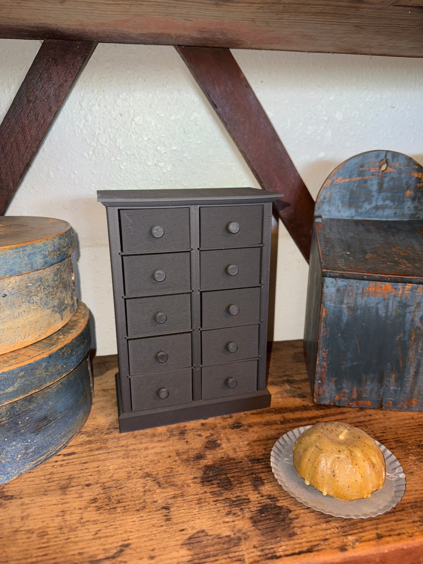 10-Drawer Reproduction Apothecary (available in blue, black and black walnut)
