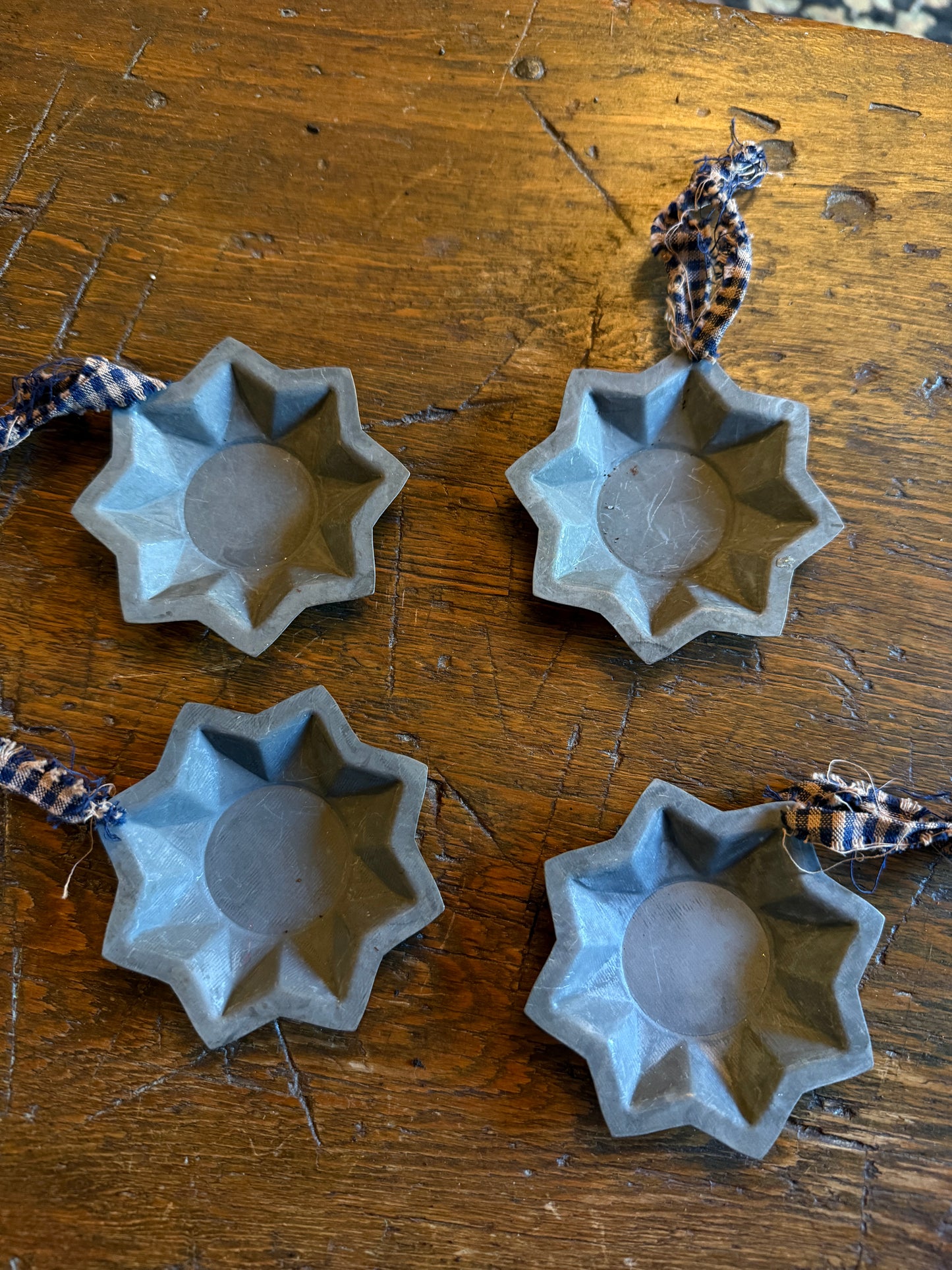 Set of 4 Tart Mold Christmas Ornaments