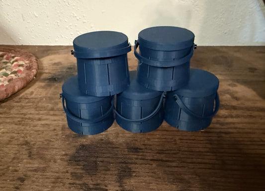 Set of 10 Mini Firkin Ornaments (available in colonial blue, walnut, rosewood and black)