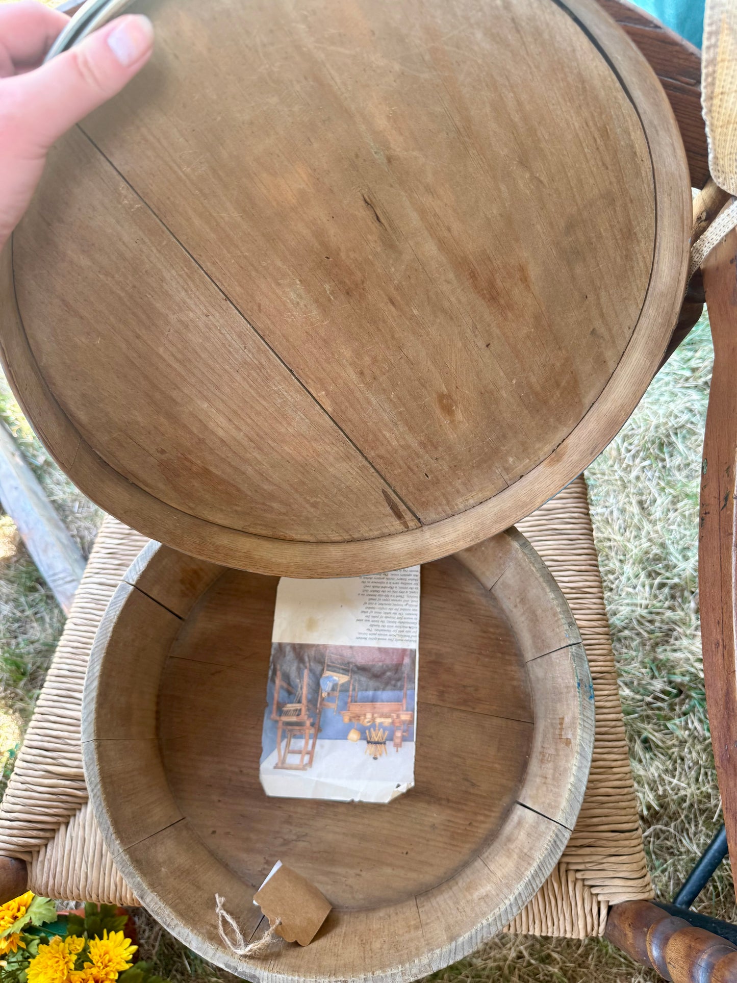 Large Shaker Pantry Box in Original Blue Paint