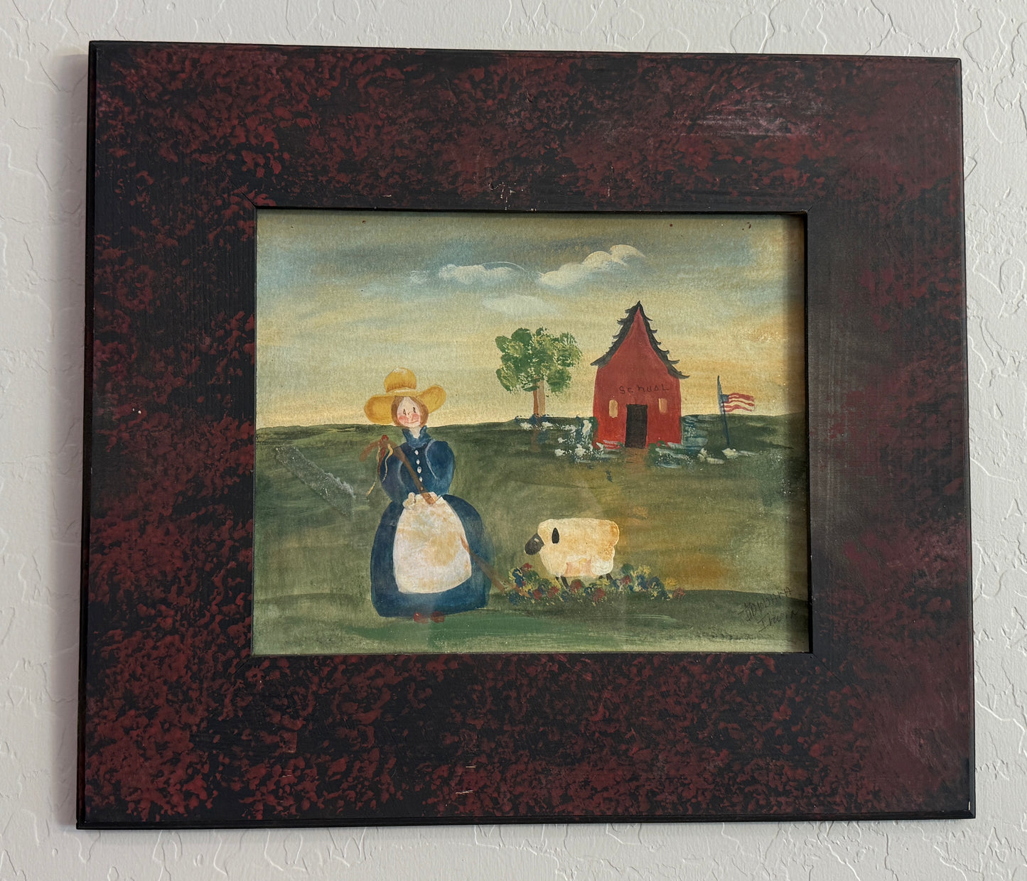 Barbara Irwin “Little Bo Peep” Folk Art Painting