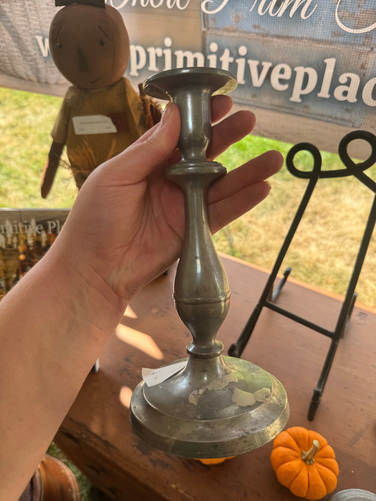 Antique Pewter Candlesticks (sold separately)