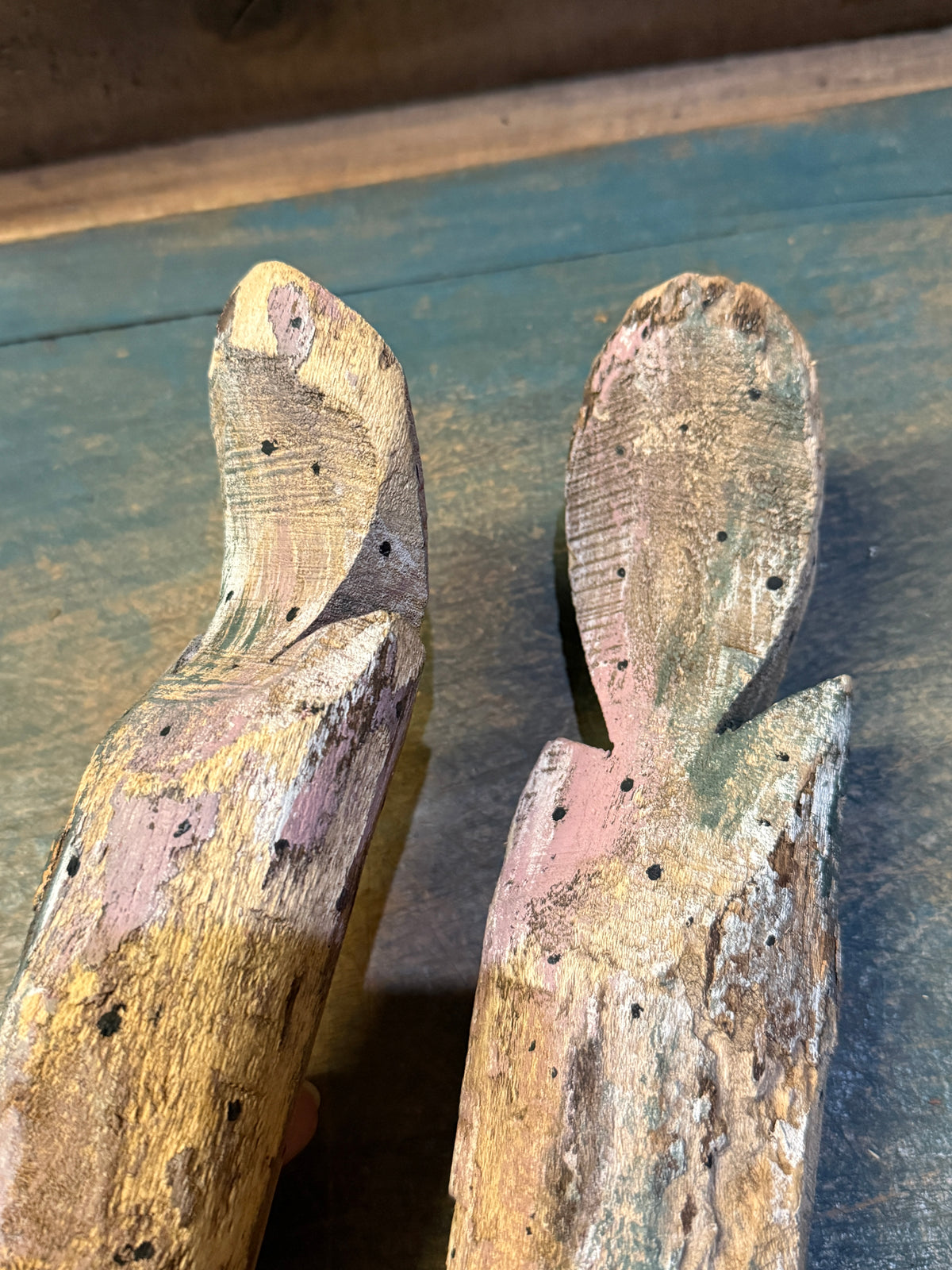 Antique Hand-Carved Fish Stringer