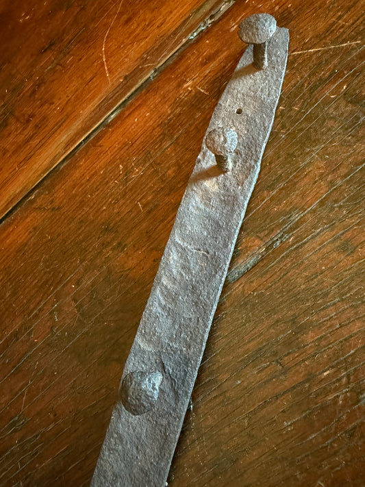Late 1700s-Early 1800s Hand-Forged Wrought Iron Hook Rack