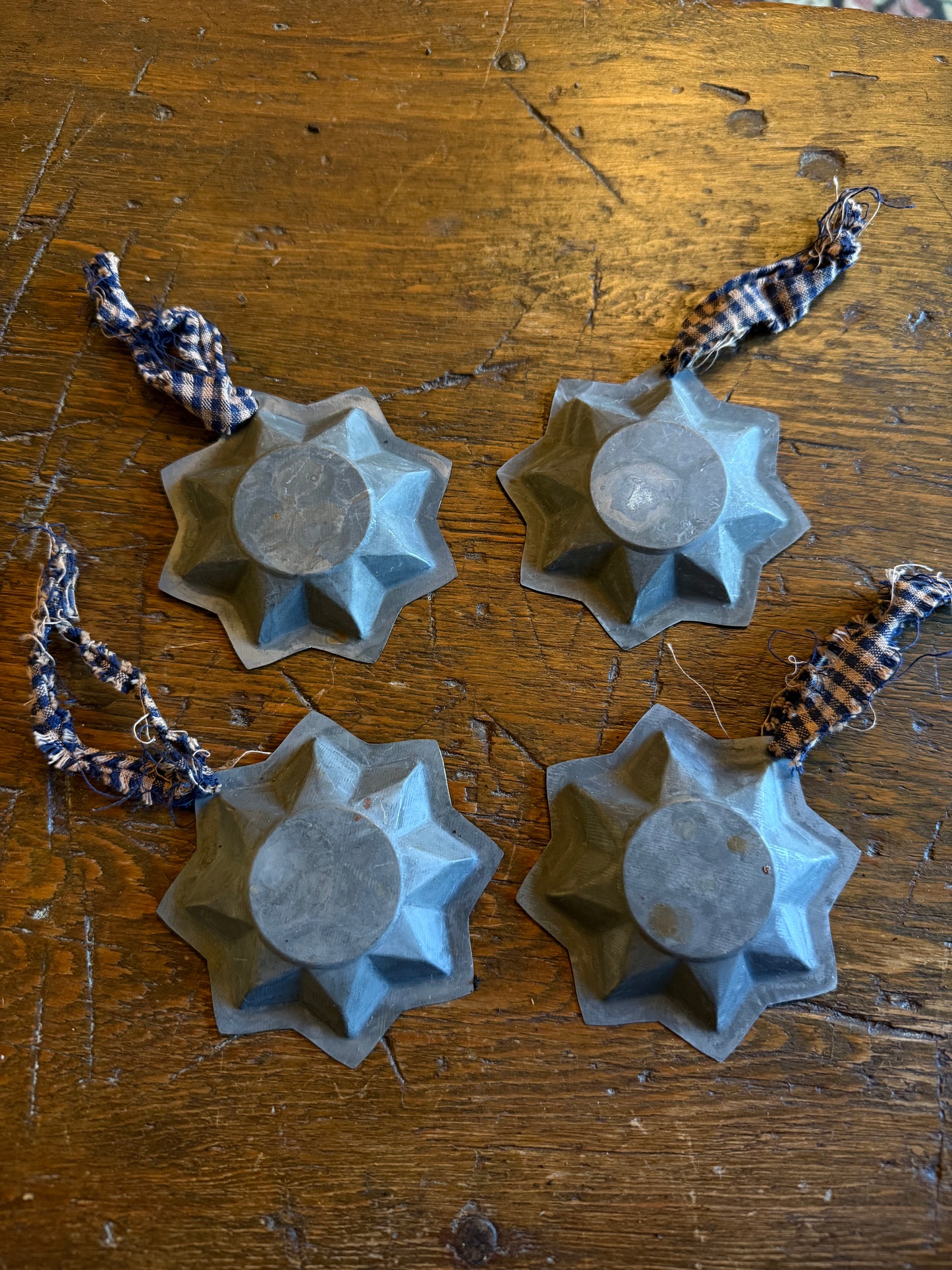 Set of 4 Tart Mold Christmas Ornaments