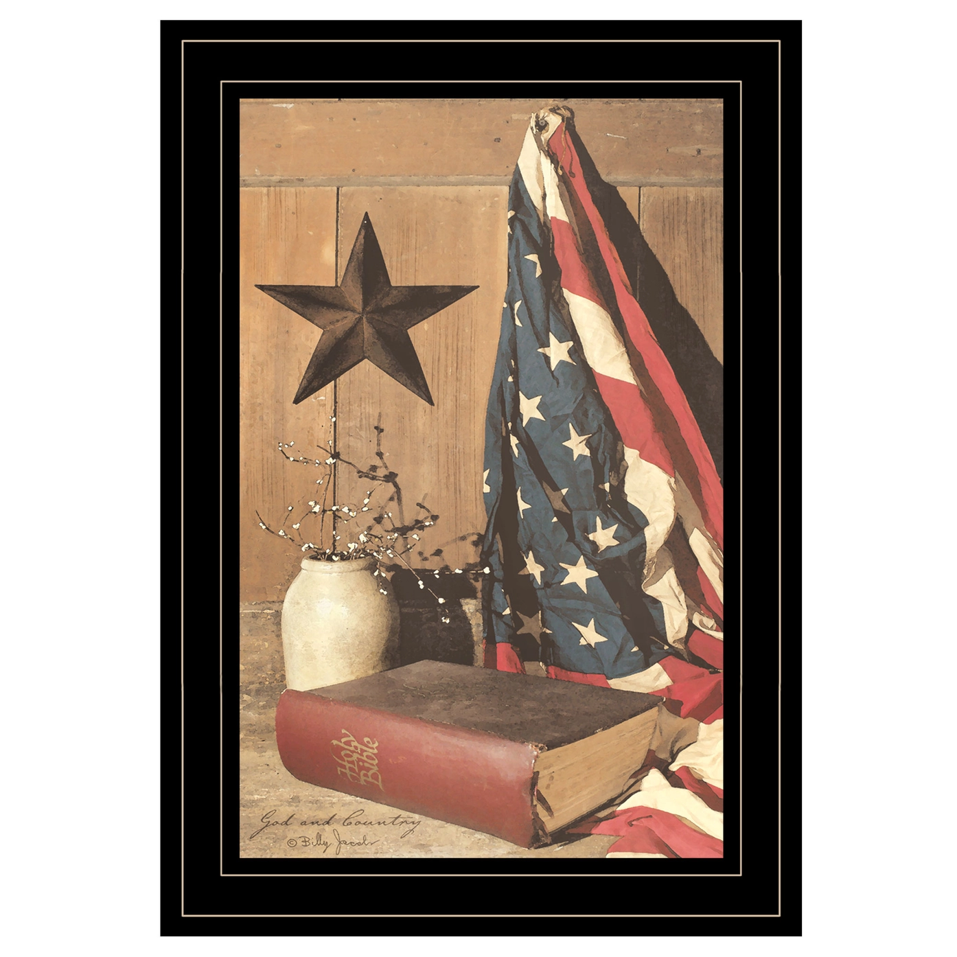 God and Country by Billy Jacobs Framed Print