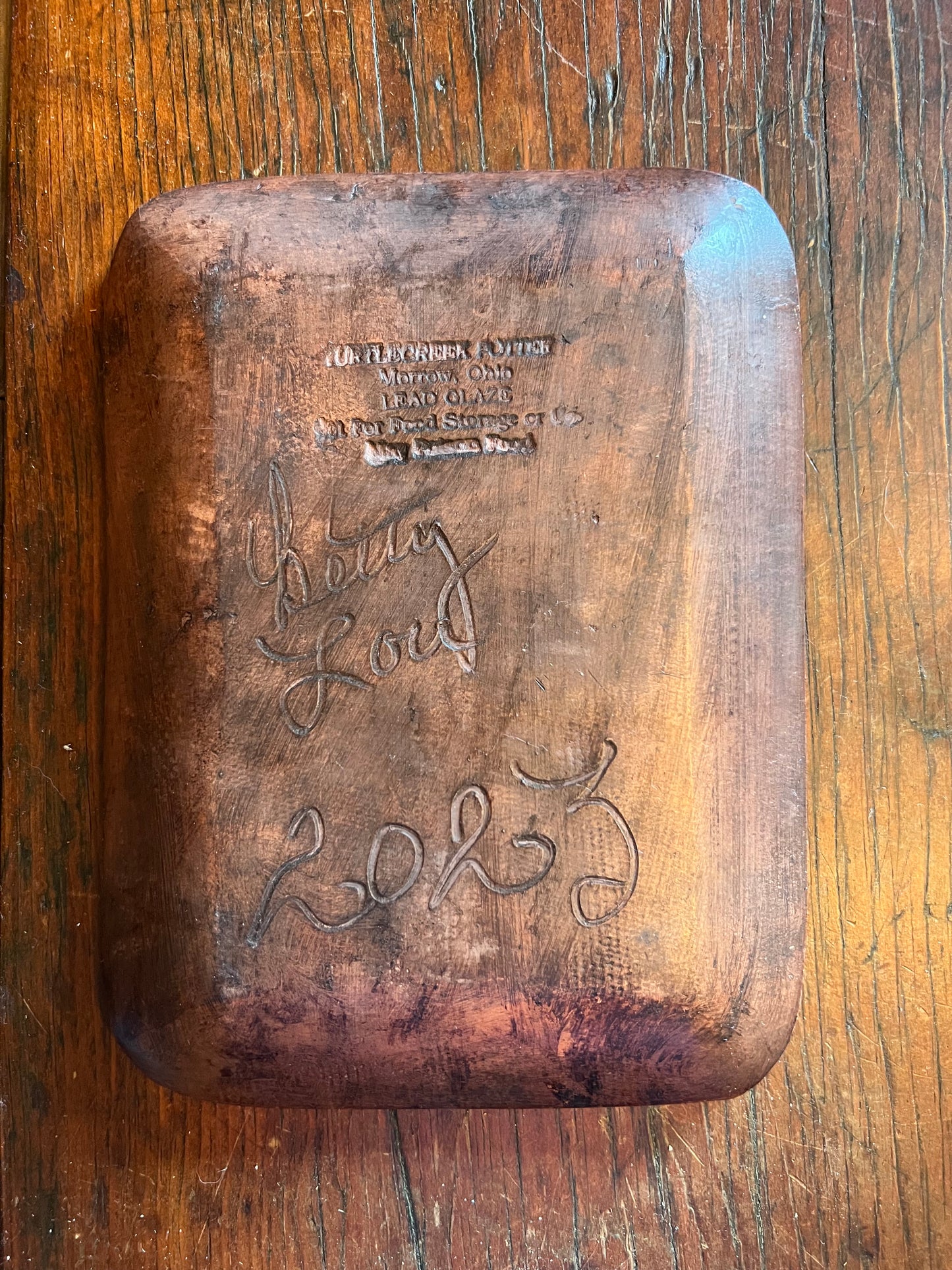 Small Goose Redware Plate by Turtle Creek Pottery