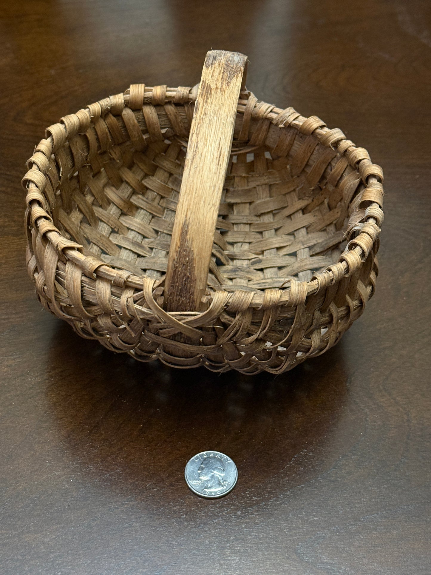 Small Antique Handwoven Basket