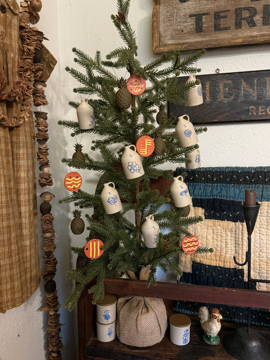 Set of 10 Miniature Pineapple Ornaments