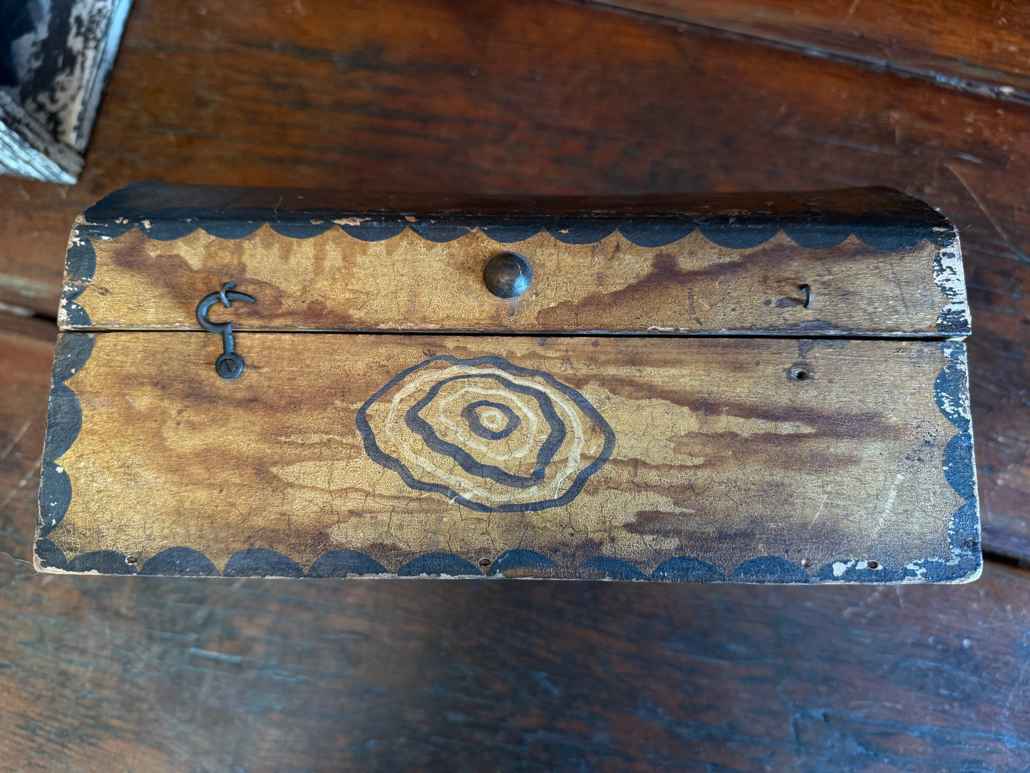 Mid-1800s Small Dome Top Document Box