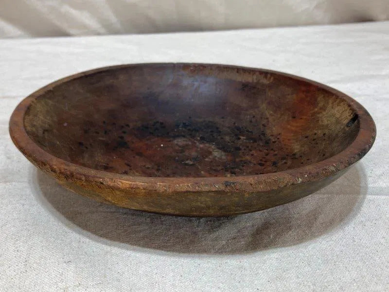 Small Wooden Bowl with Turned Rim