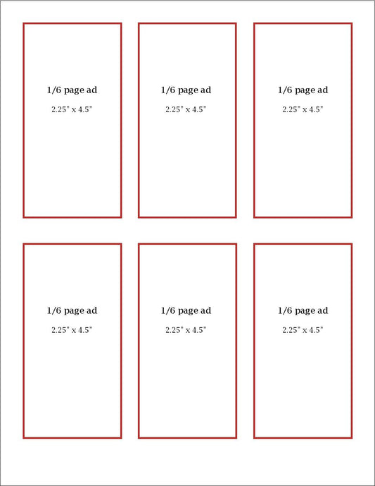 1/6 page ad
