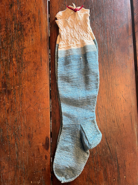 Early Blue Primitive Socks - 21” long