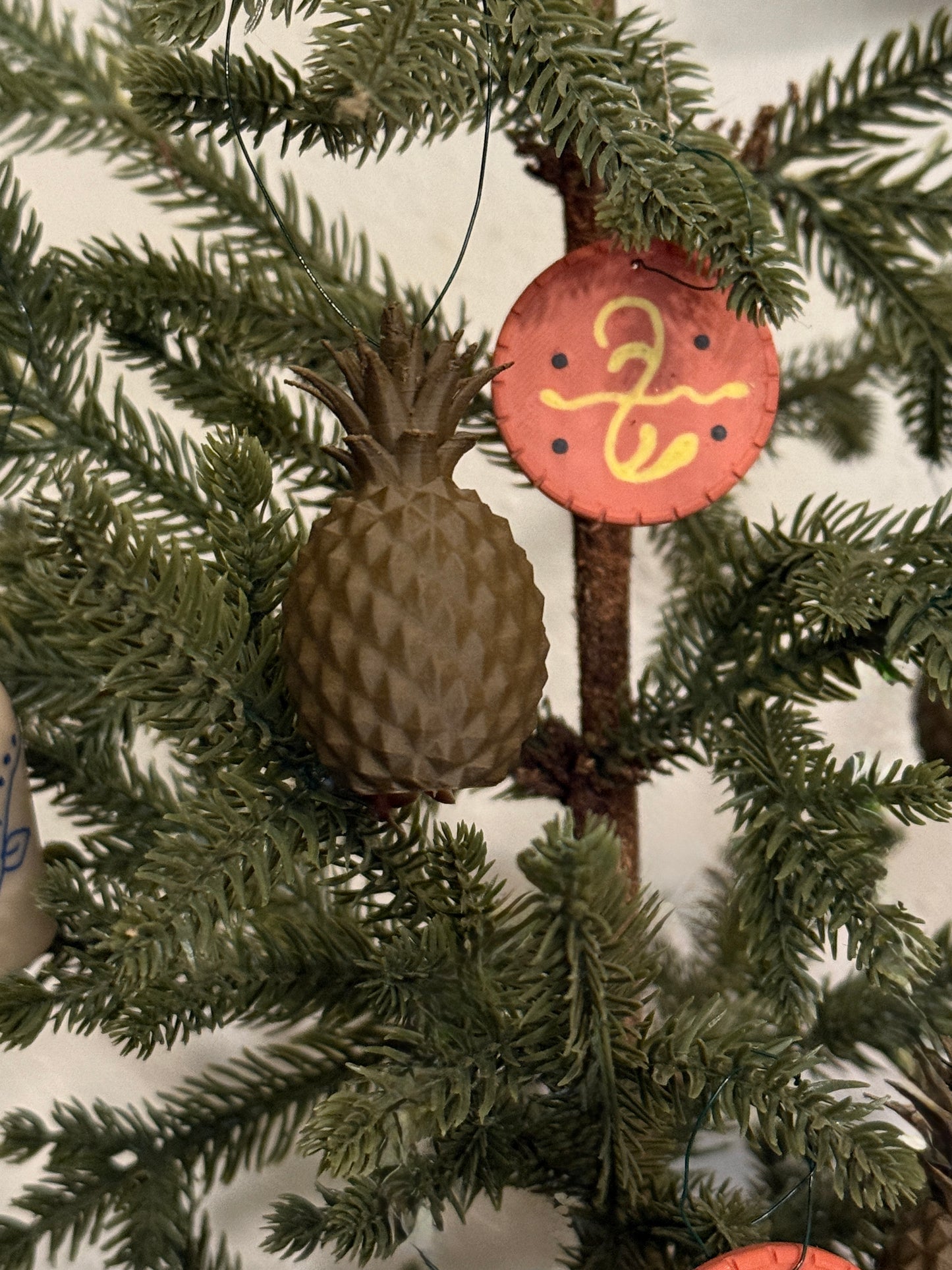 Set of 10 Miniature Pineapple Ornaments
