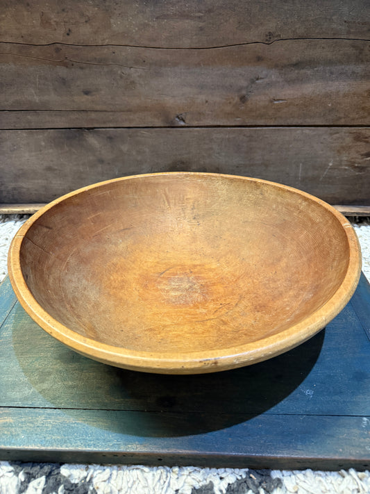 Early Wooden Bowl ~ 15” (C)