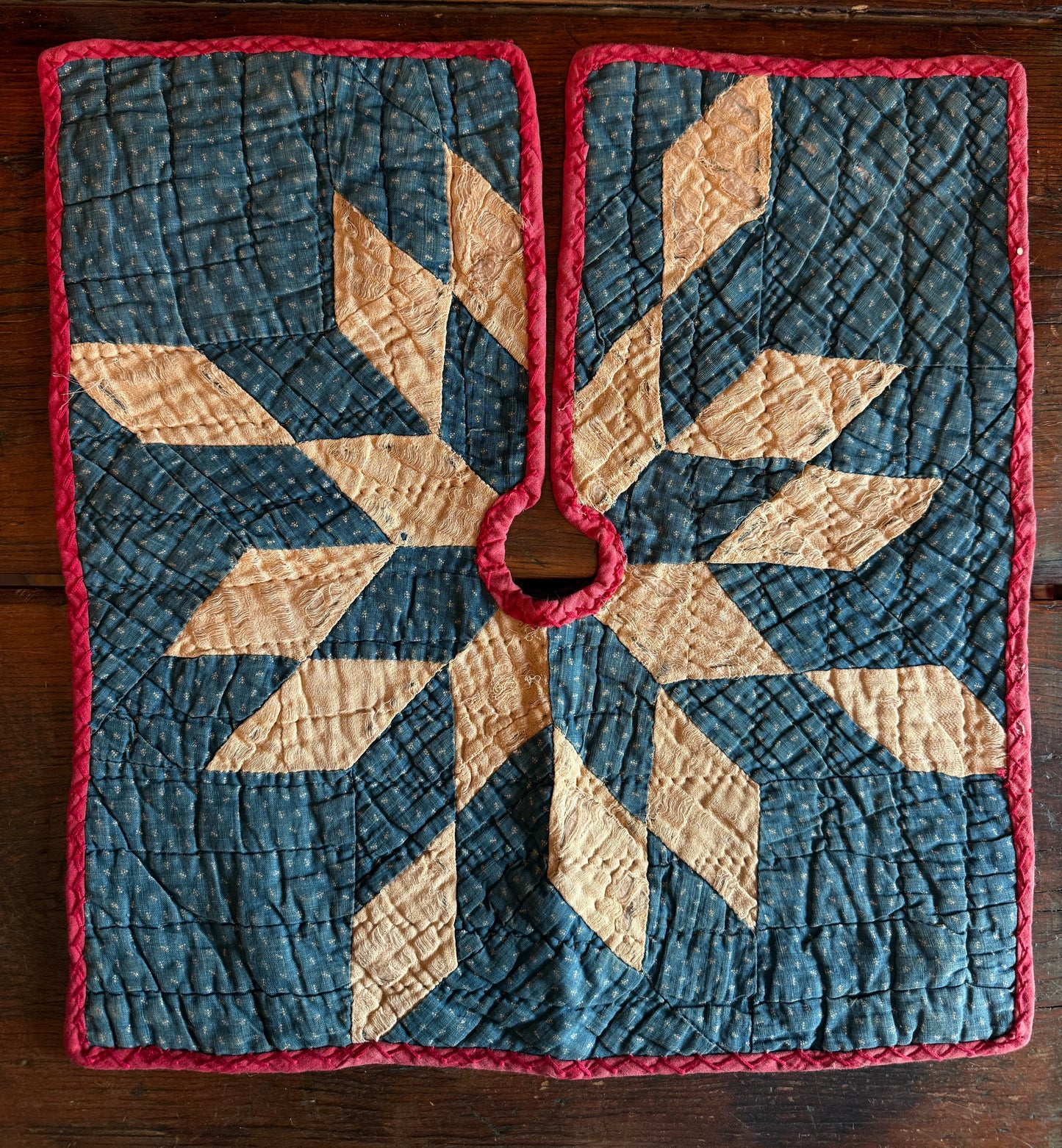 Early 1800s Feather Tree Skirt - A Rare Survivor - 17-1/2”