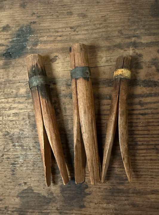Late 1700s Shaker Clothespins (Set of 3)