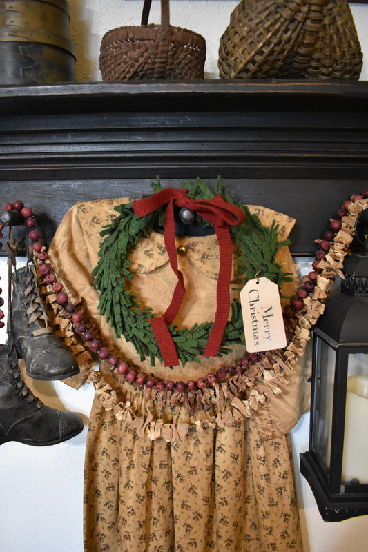 Handmade colonial Christmas Wool Wreath