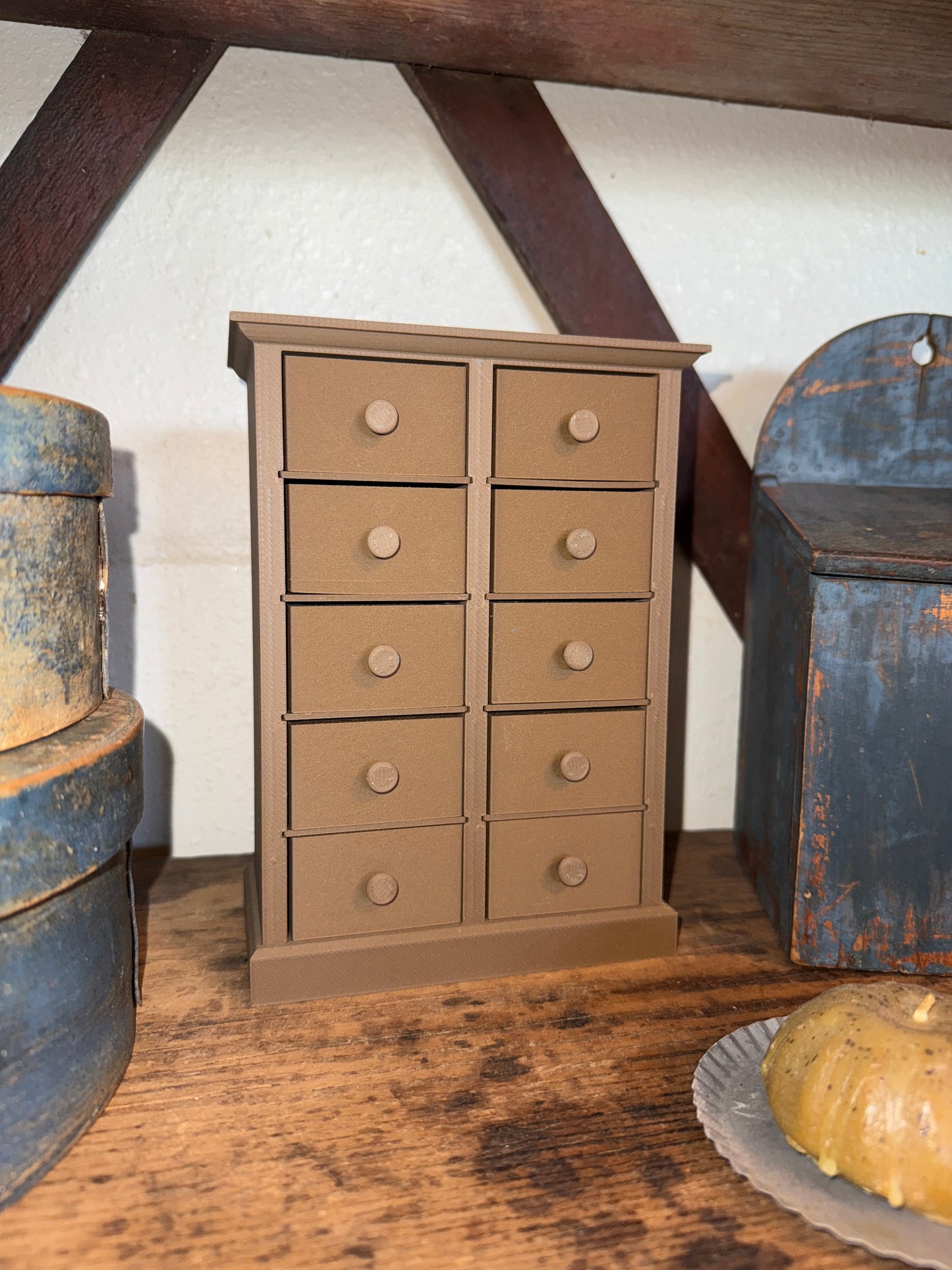 10-Drawer Reproduction Apothecary (available in blue, black and black walnut)