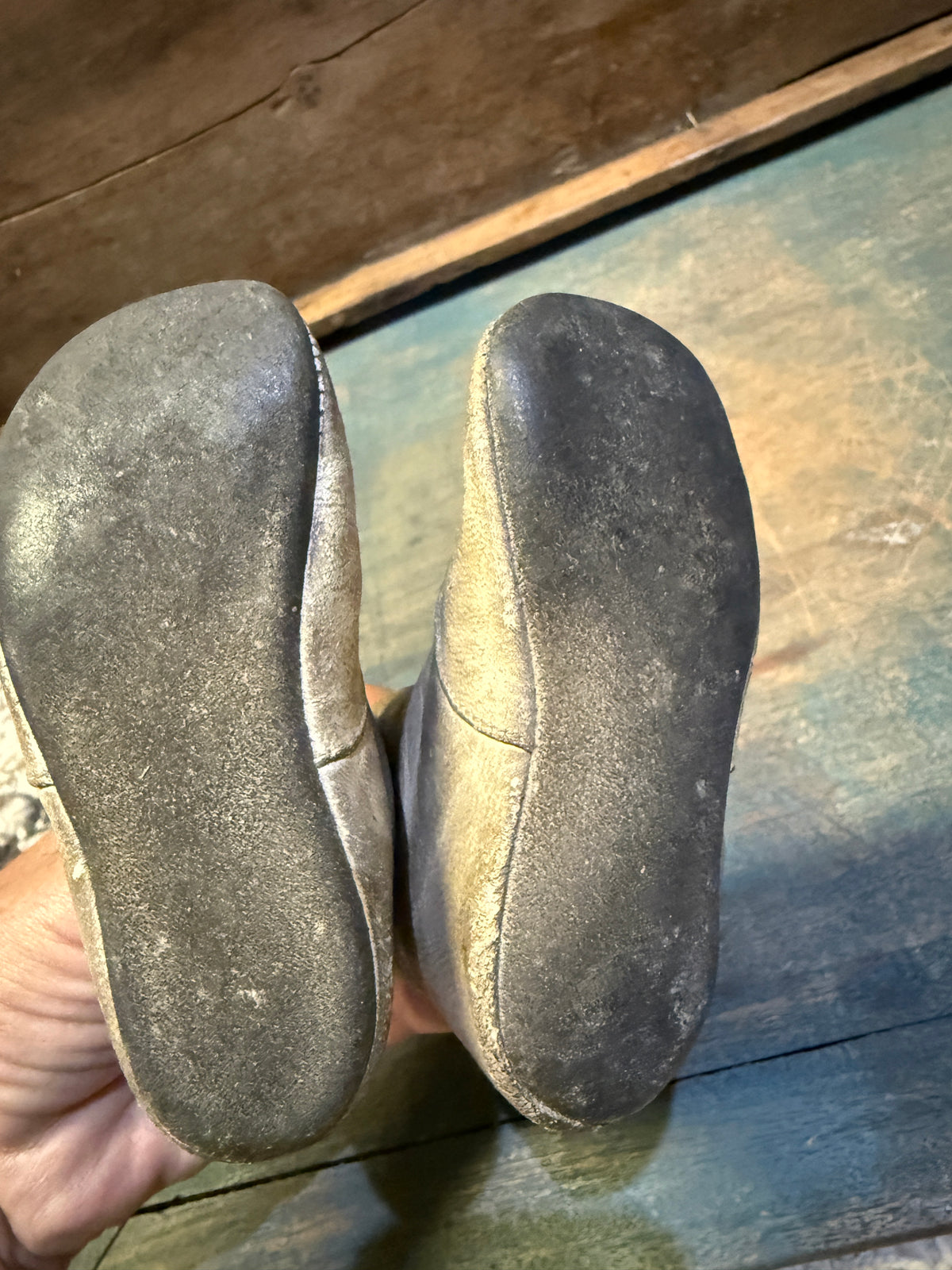 Antique Child’s White Leather Button Shoes