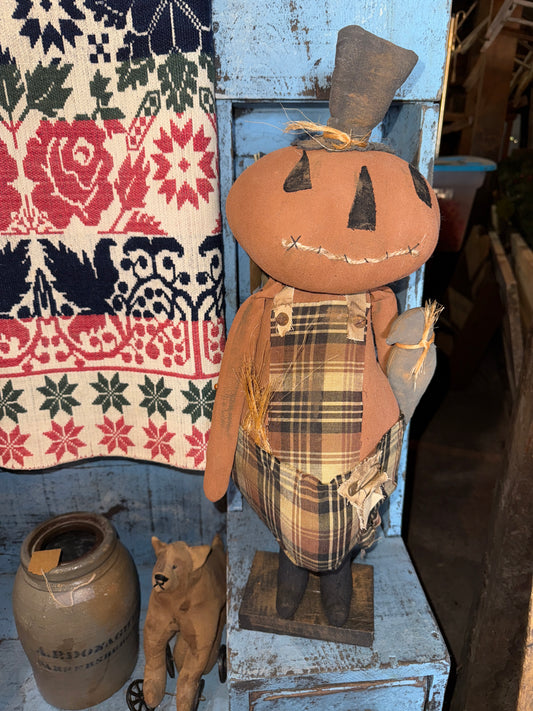 Handmade Pumpkin Man Doll