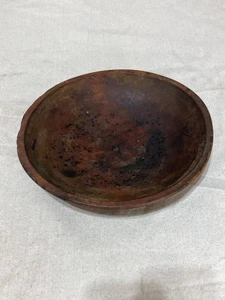 Small Wooden Bowl with Turned Rim