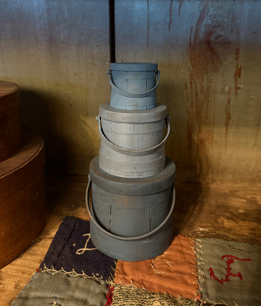 Shades of Blue ~ Firkin Stack ~ Set of 3
