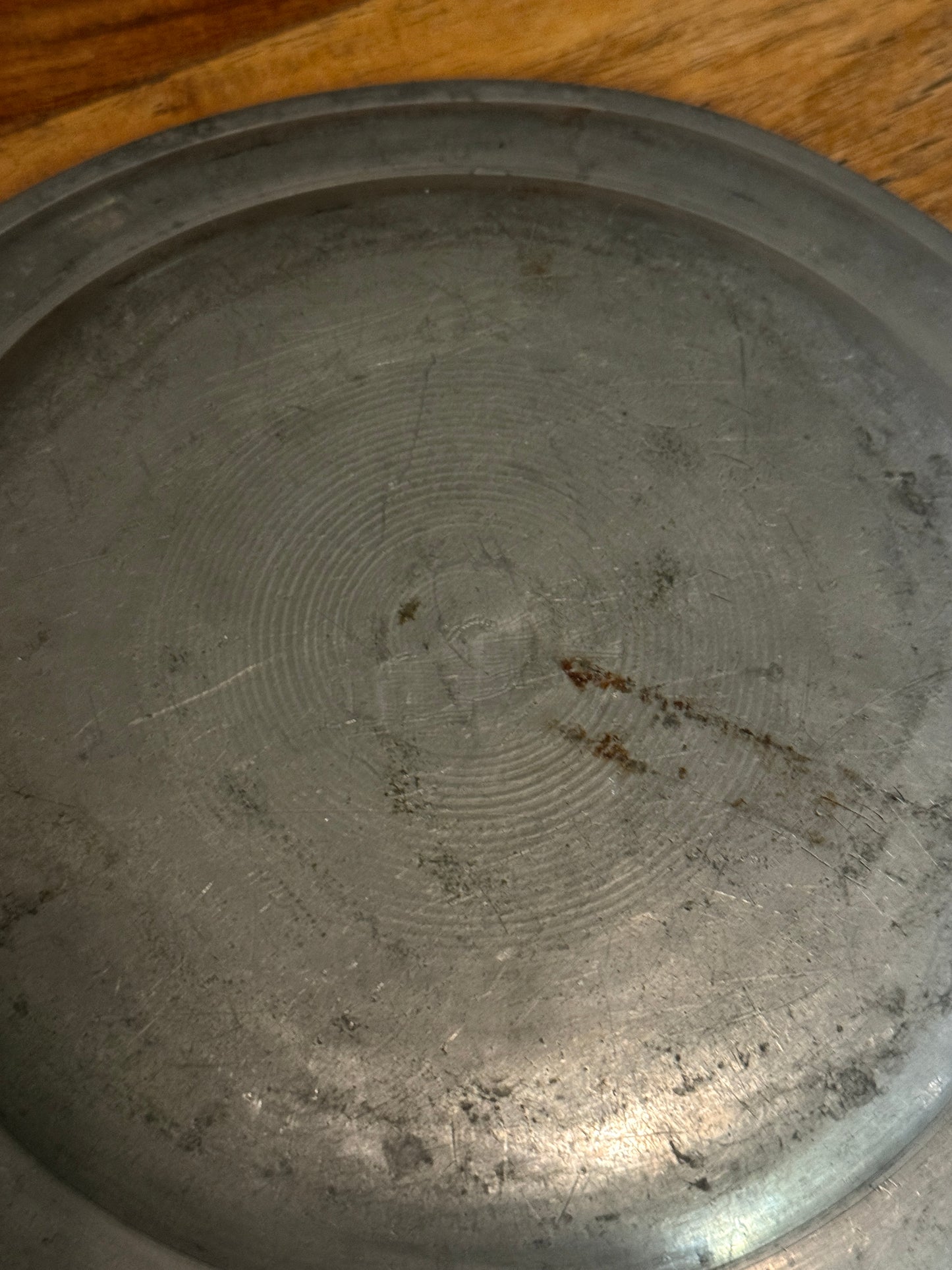 Early 8-3/4” Pewter Plate - (1820-1850)