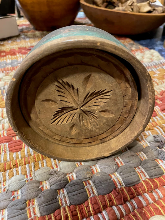 Antique Butter Stamp with Traces of Old Paint
