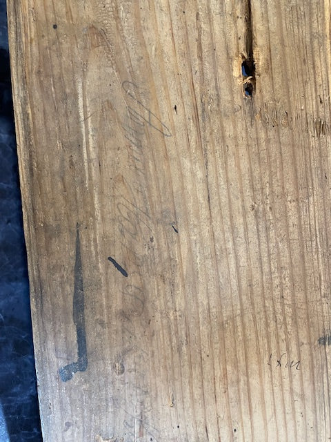 Antique Sliding Candle Box with Signature