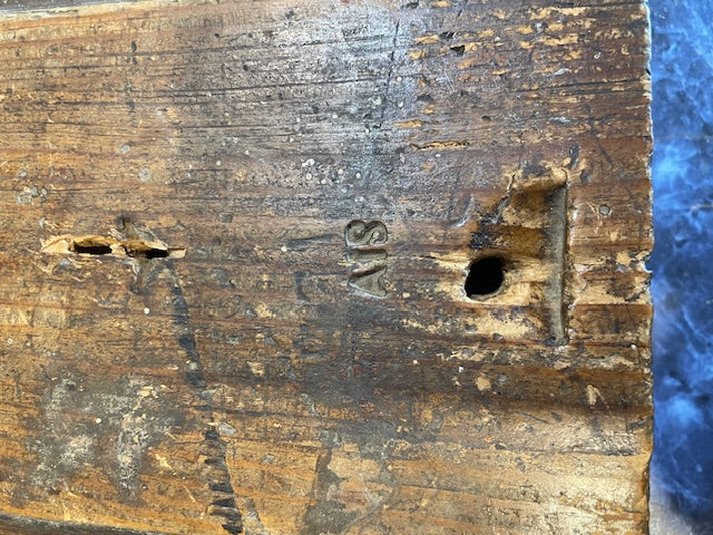 Antique Sliding Candle Box with Signature