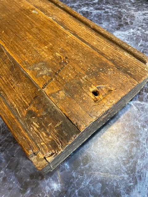 Antique Sliding Candle Box with Signature