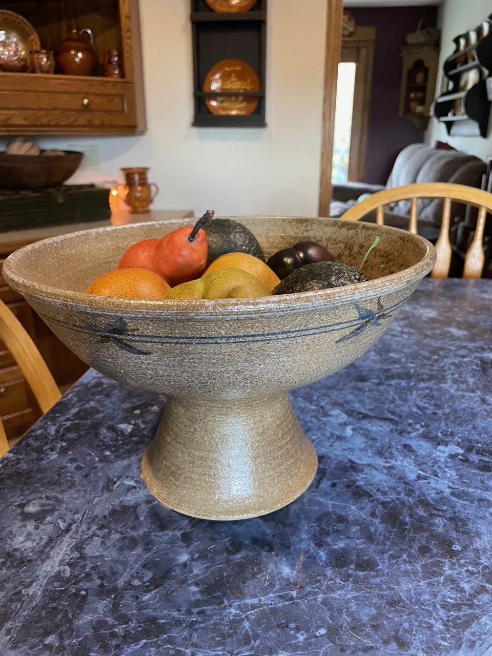 Stone Fruit and Stoneware Compote