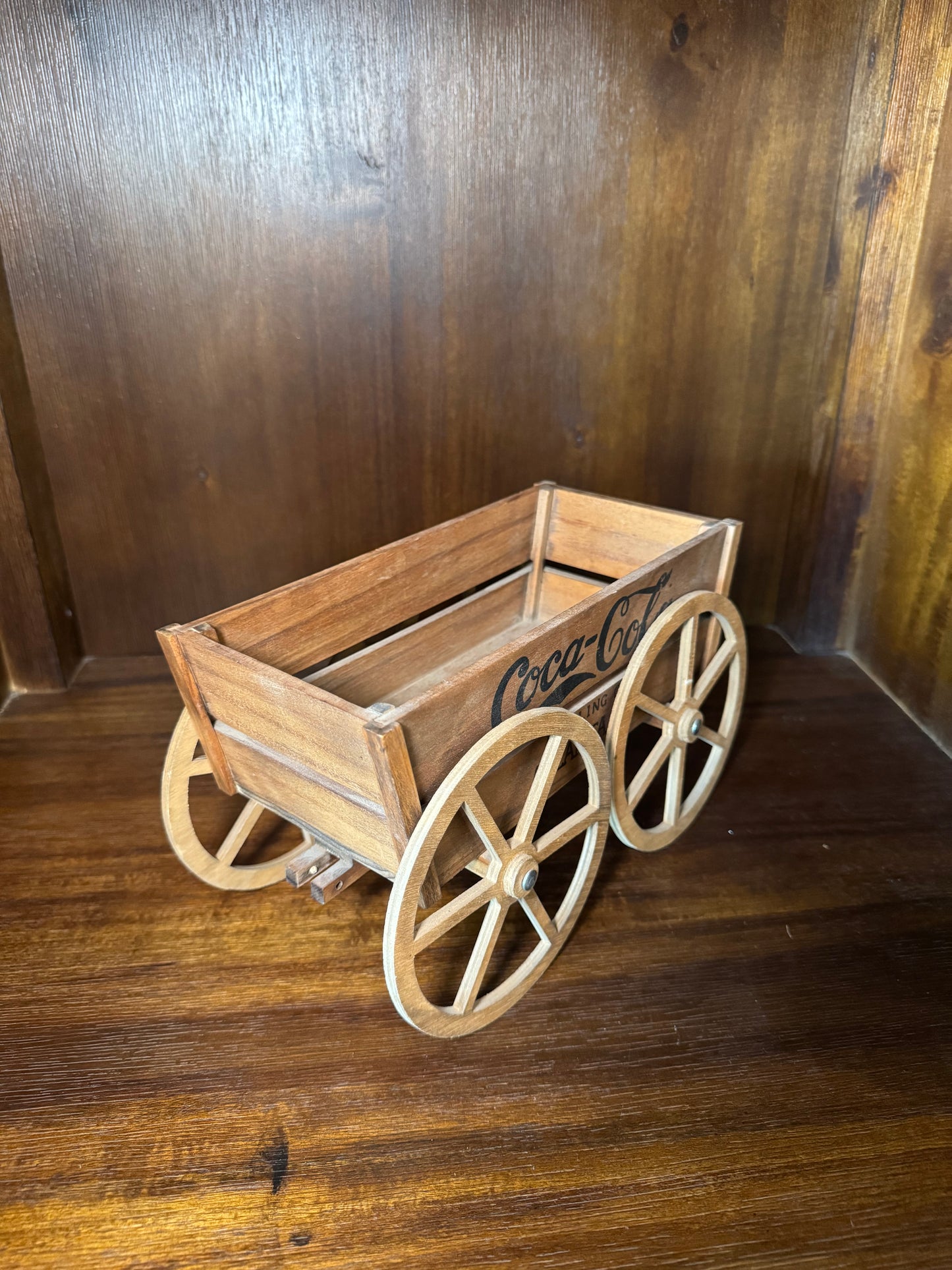 Vintage Coca-Cola Wooden Wagon Cart