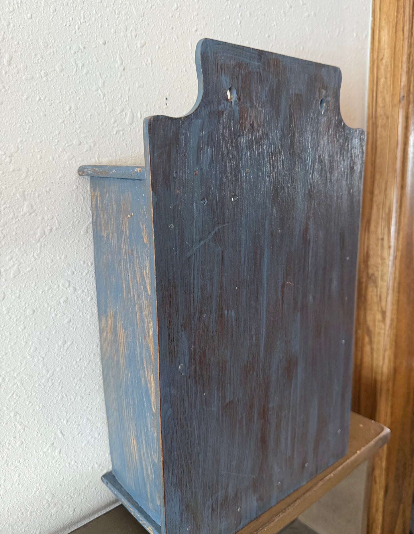19th Century Blue Painted Spice Cabinet