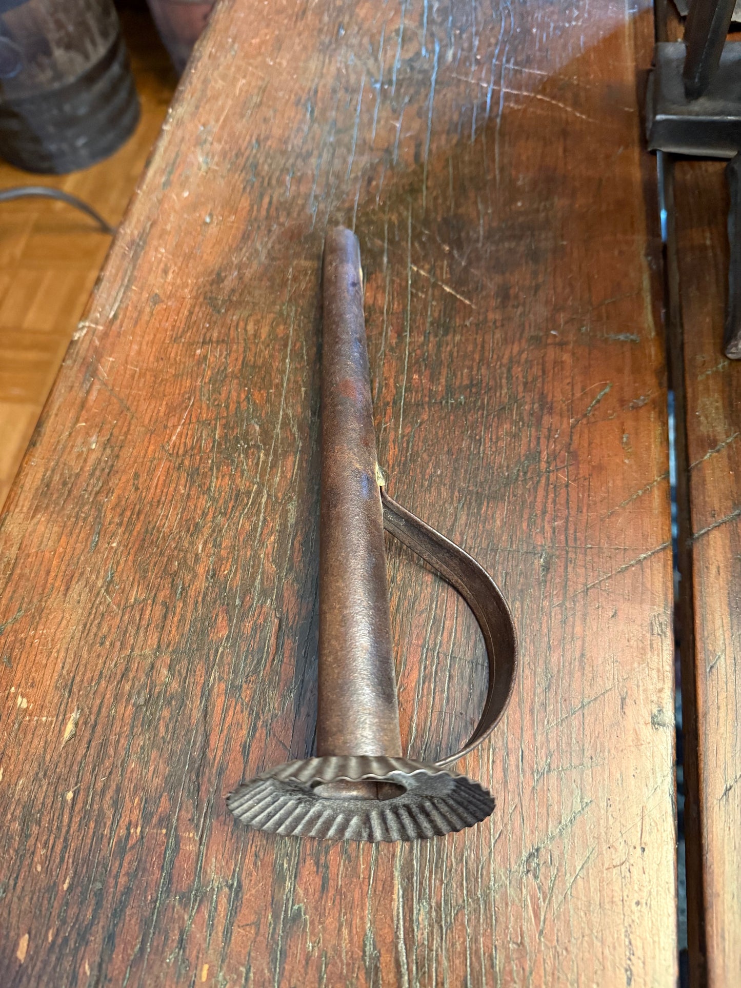 Early Antique Single-Hole Candle Mold