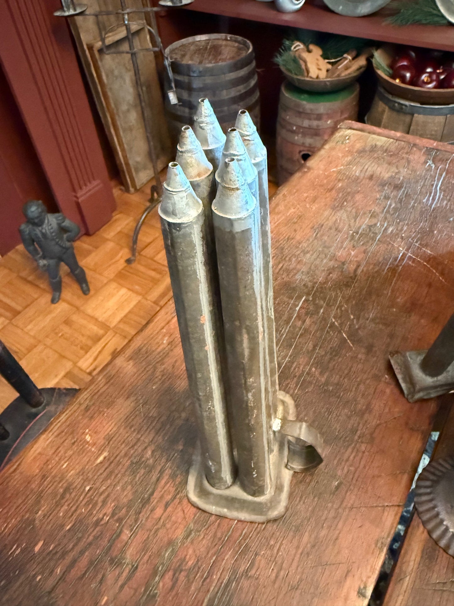 Early Antique 6-Hole Candle Mold