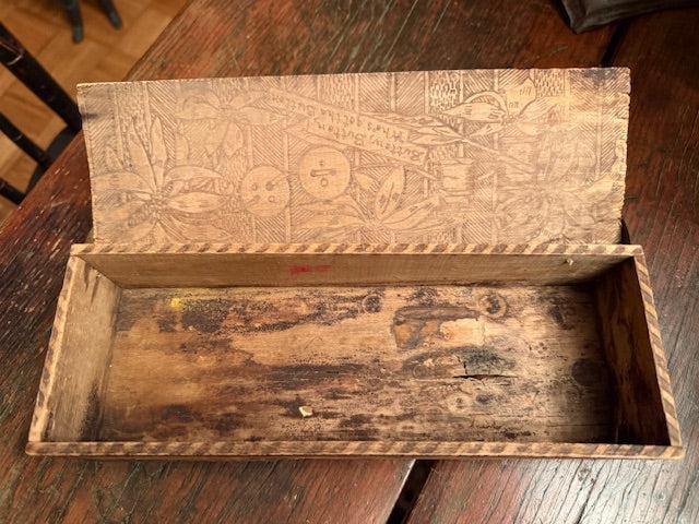 "Button, Button Who's Got the Button" Vintage Wooden Button Box