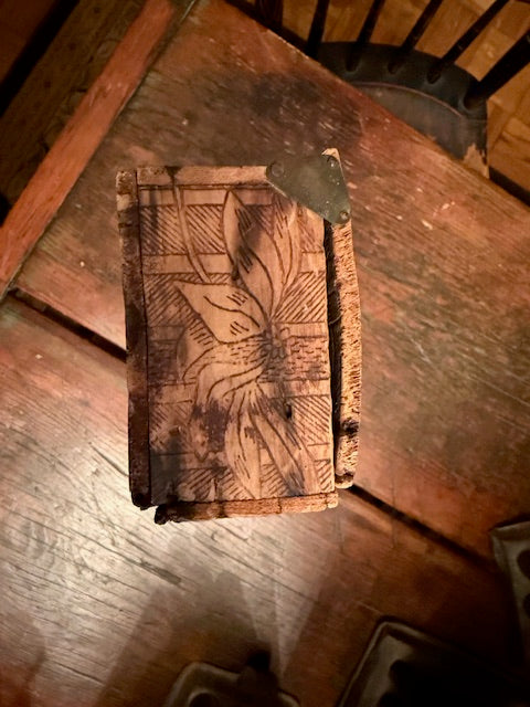 "Button, Button Who's Got the Button" Vintage Wooden Button Box