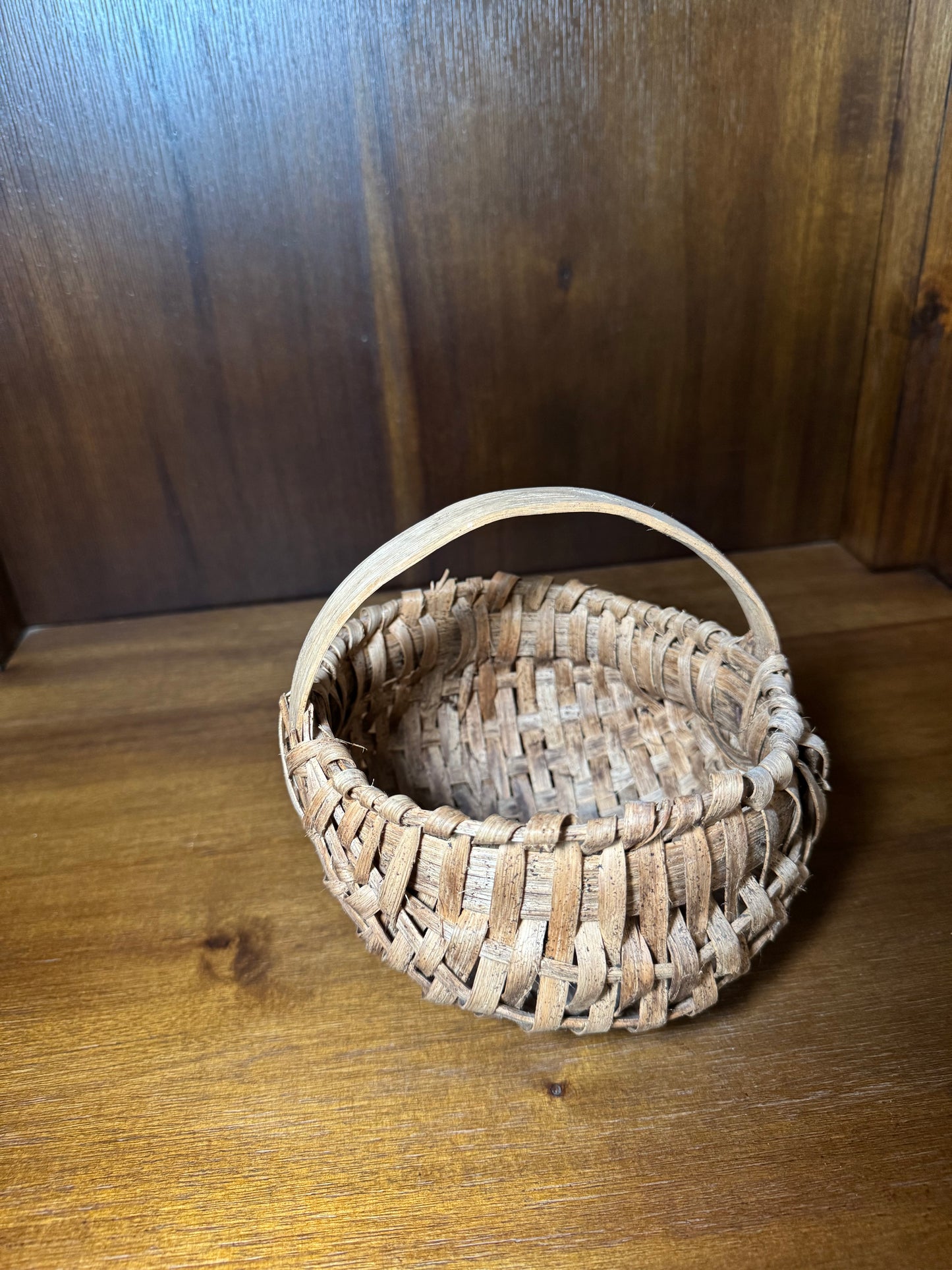 Small Antique Handwoven Basket
