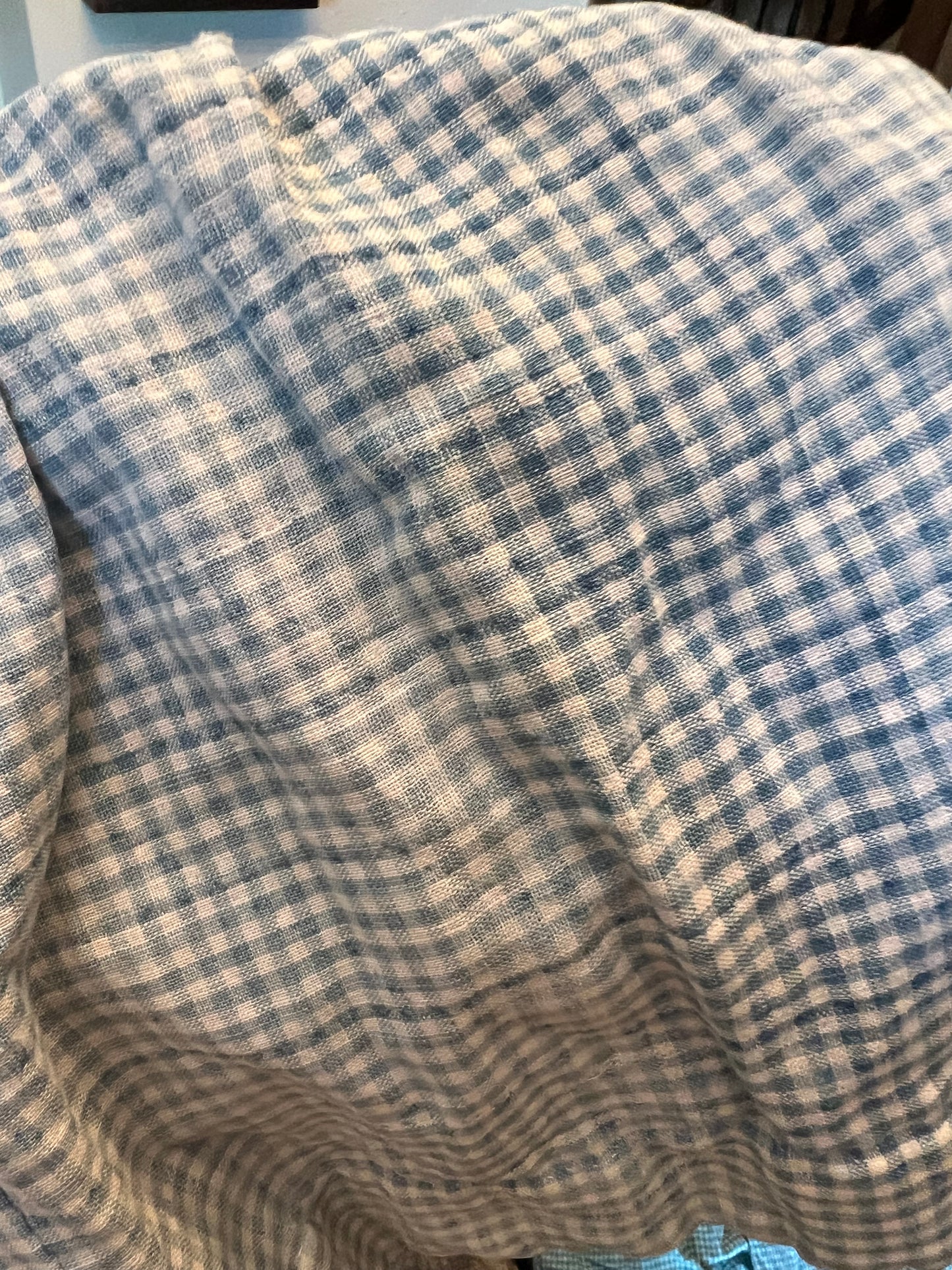Blue Gingham Doll Dress