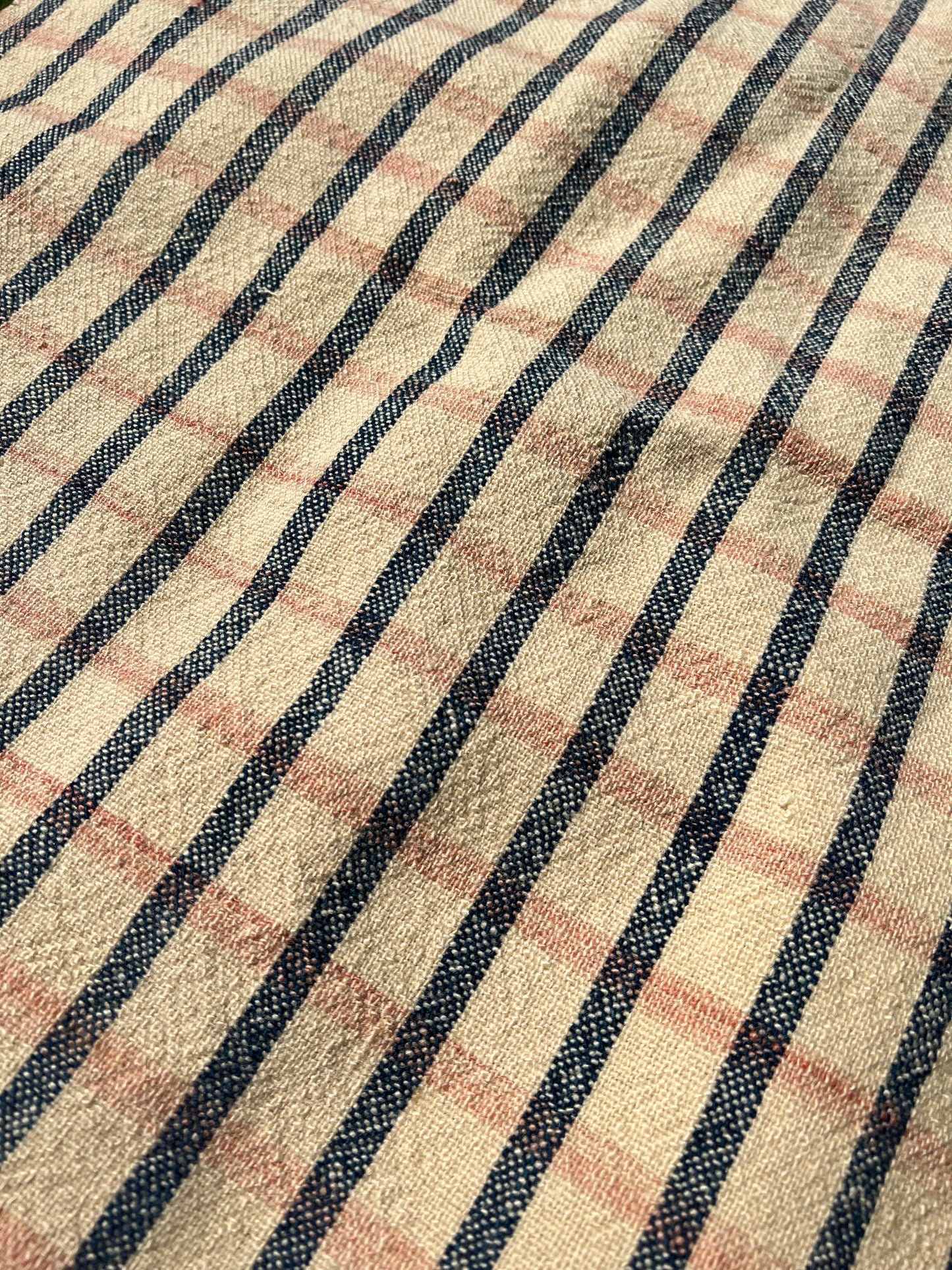 Plaid Ticking Throw