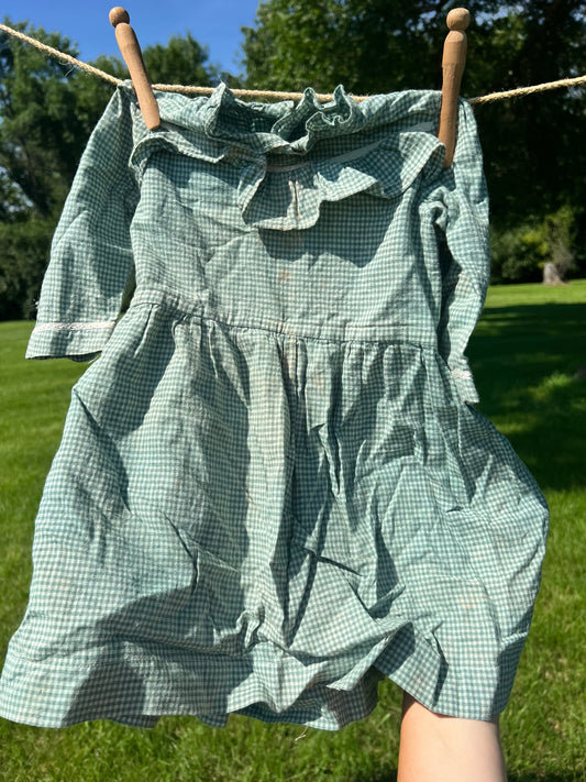 Green Gingham Children’s Dress